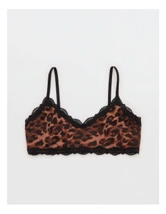 Superchill Modal Lace Trim Bralette in Brown
