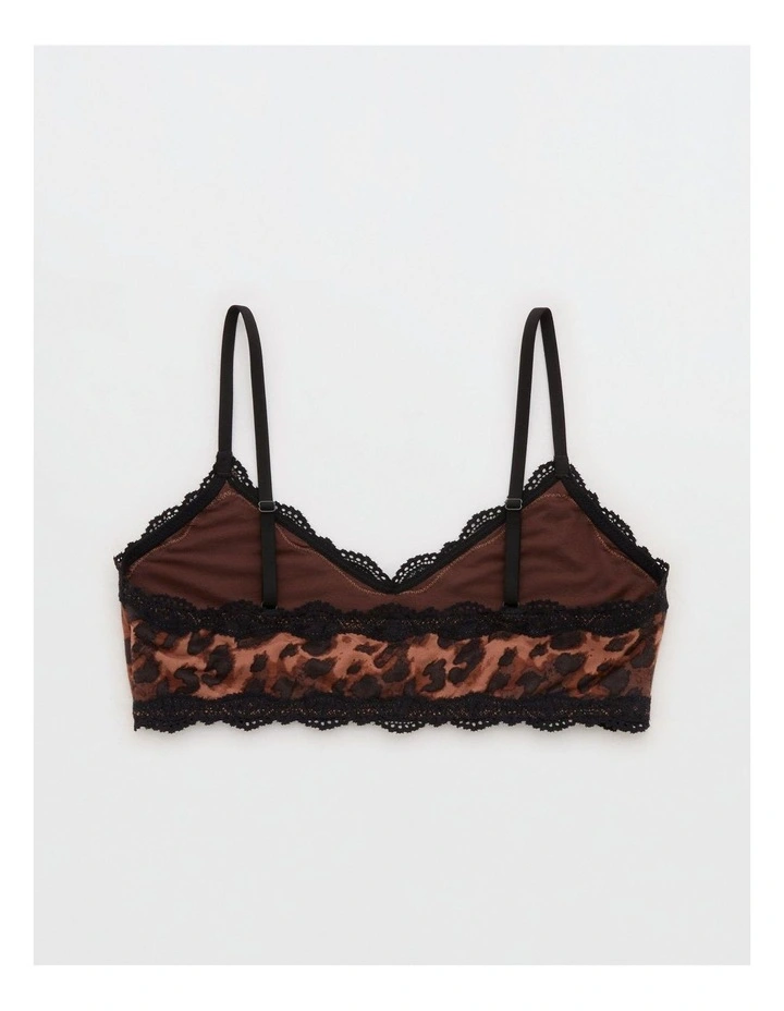 Superchill Modal Lace Trim Bralette in Brown image 2