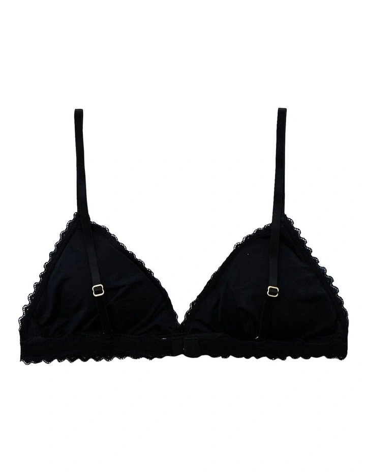 Show Off Femme Lace Bralette in True Black image 2