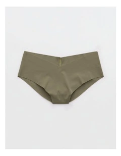 SMOOTHEZ No Show Cheeky Underwear in Olive Fun