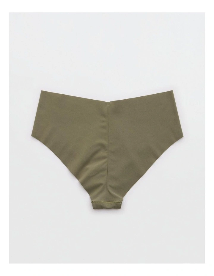 SMOOTHEZ No Show Cheeky Underwear in Olive Fun image 2