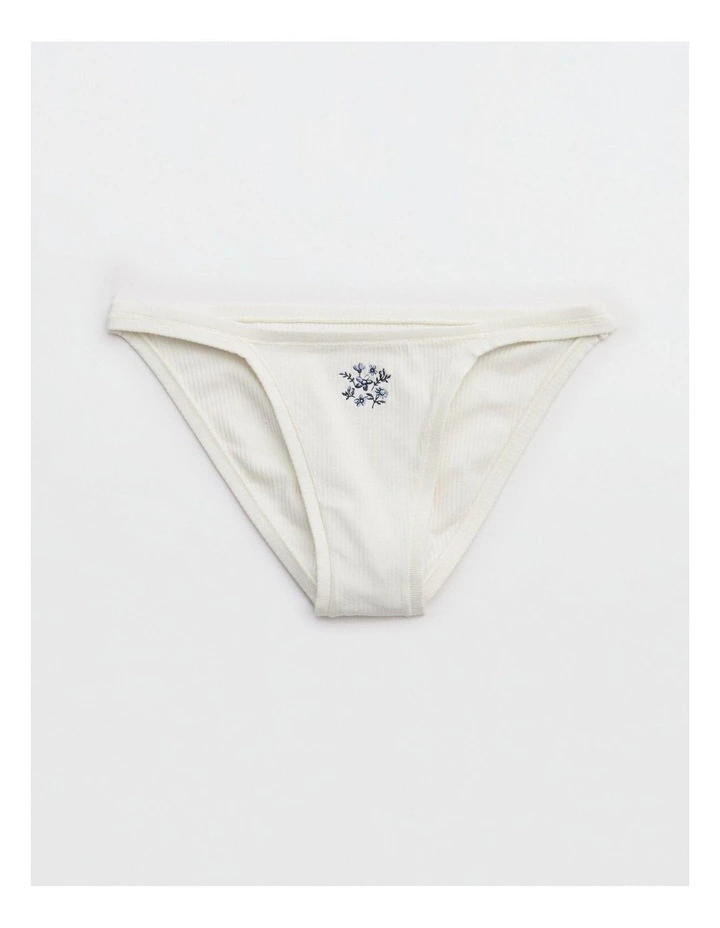Rie Cotton Rib String Bikini in Soft Muslin image 1