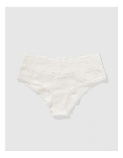 Superchill Vintage Lace Cotton Cheeky Underwear in Soft Muslin