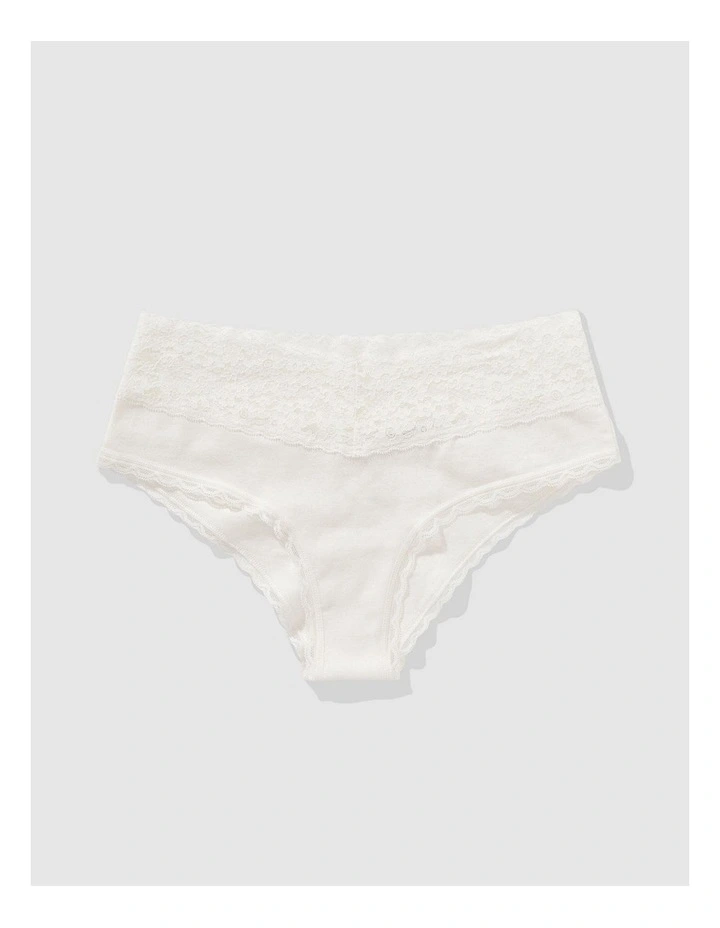 Superchill Vintage Lace Cotton Cheeky Underwear in Soft Muslin image 1