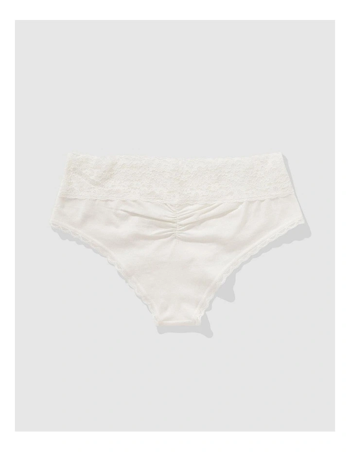 Superchill Vintage Lace Cotton Cheeky Underwear in Soft Muslin image 2