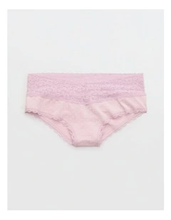 Superchill Vintage Lace Cotton Cheeky Underwear in Bright Violet