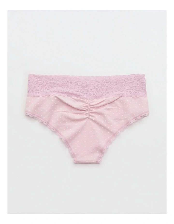 Superchill Vintage Lace Cotton Cheeky Underwear in Bright Violet image 2