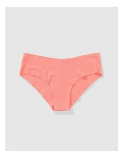 Superchill No Show Cotton Cheeky Underwear in Coral Crush