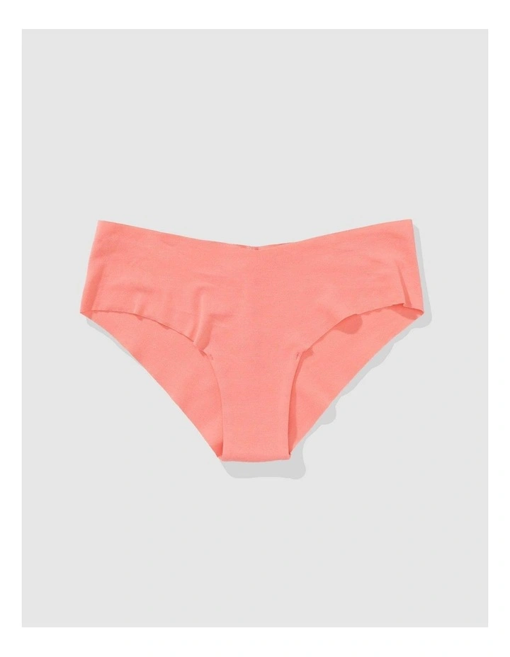 Superchill No Show Cotton Cheeky Underwear in Coral Crush image 1