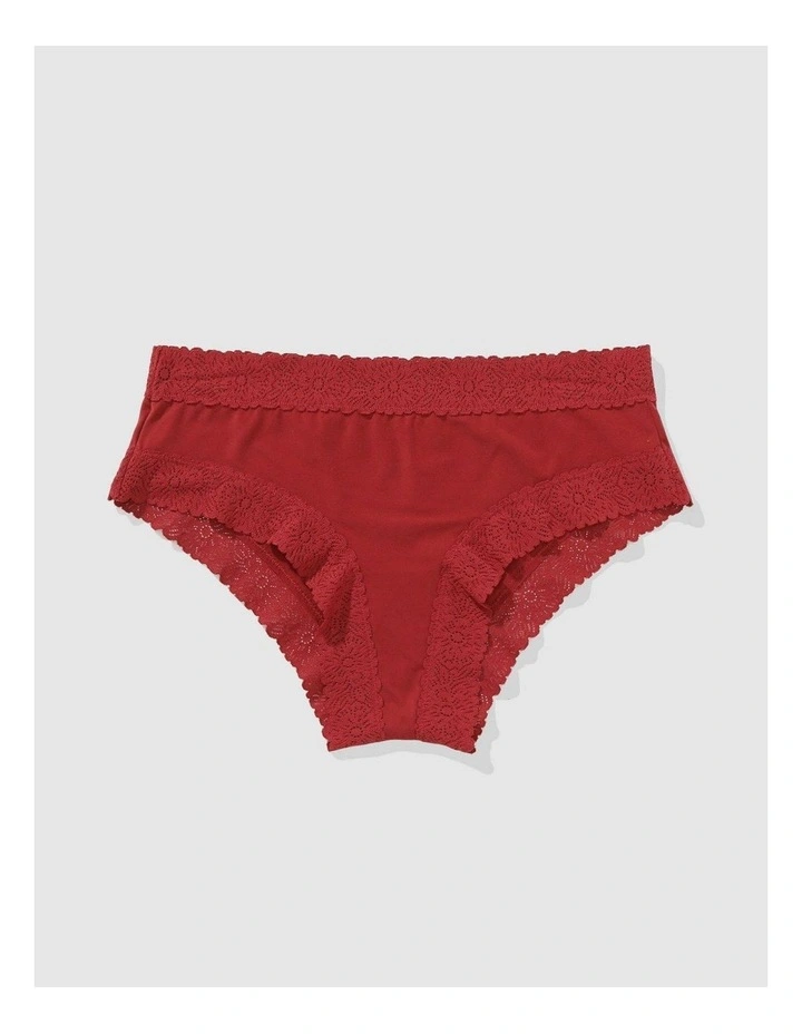 Sunnie Blossom Lace Cheeky Underwear in Summer Burgundy image 1