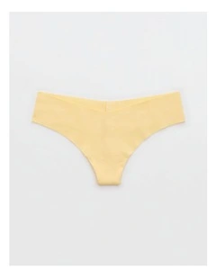 Superchill No Show Cotton Thong Underwear in Yellow Notes