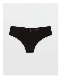 Superchill No Show Cotton Thong Underwear in True Black