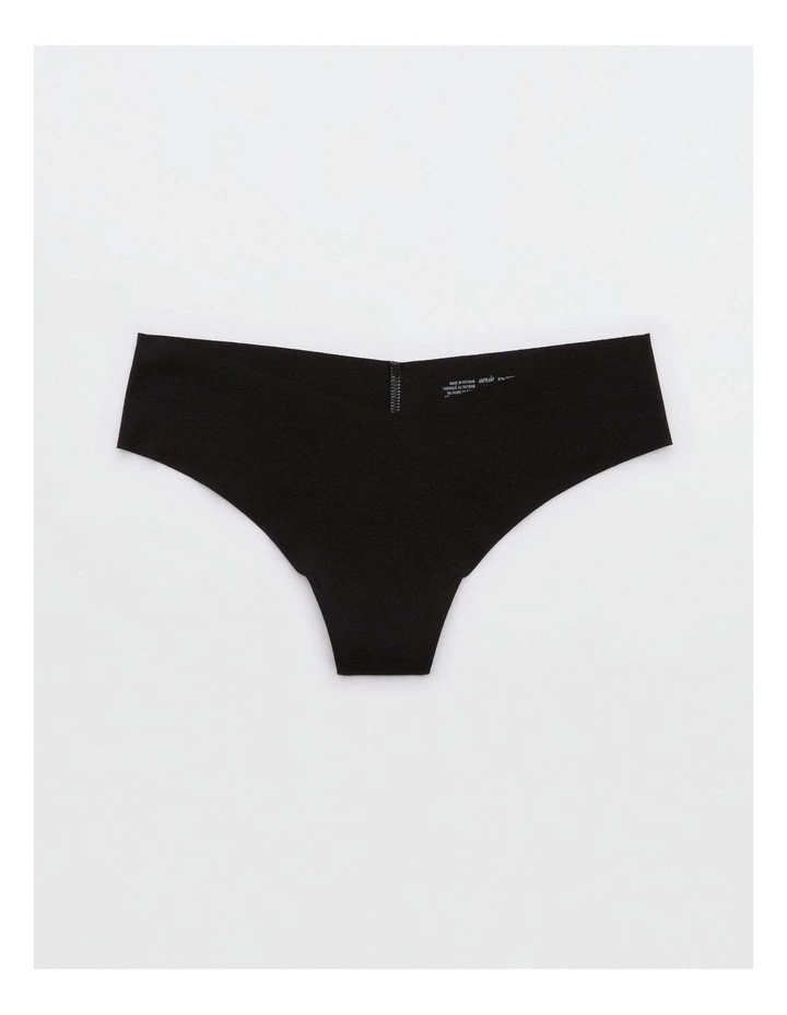Superchill No Show Cotton Thong Underwear in True Black image 1