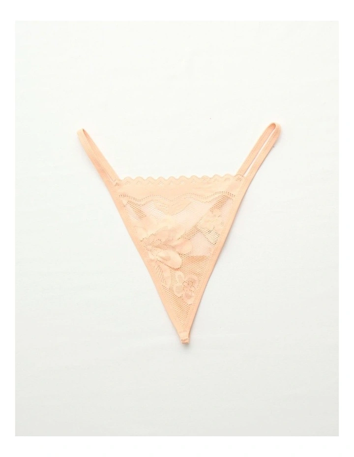 Show Off Femme Lace String Thong in Peach image 1