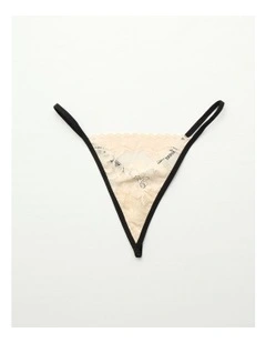 Show Off Femme Lace String Thong in Sandbar
