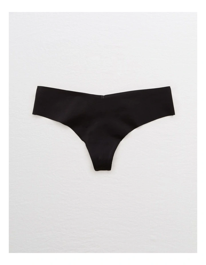 No Show Thong Underwear in True Black image 1