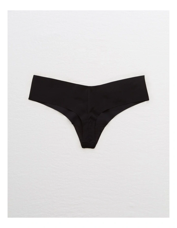 No Show Thong Underwear in True Black image 2