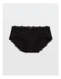 Rie Modal Lace Boybrief in True Black