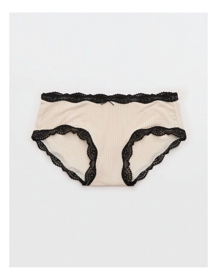 Rie Modal Lace Trim Boybrief in Cake Batter image 1
