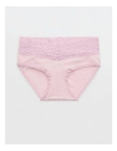 Superchill Vintage Lace Cotton Boybrief Underwear in Orchid