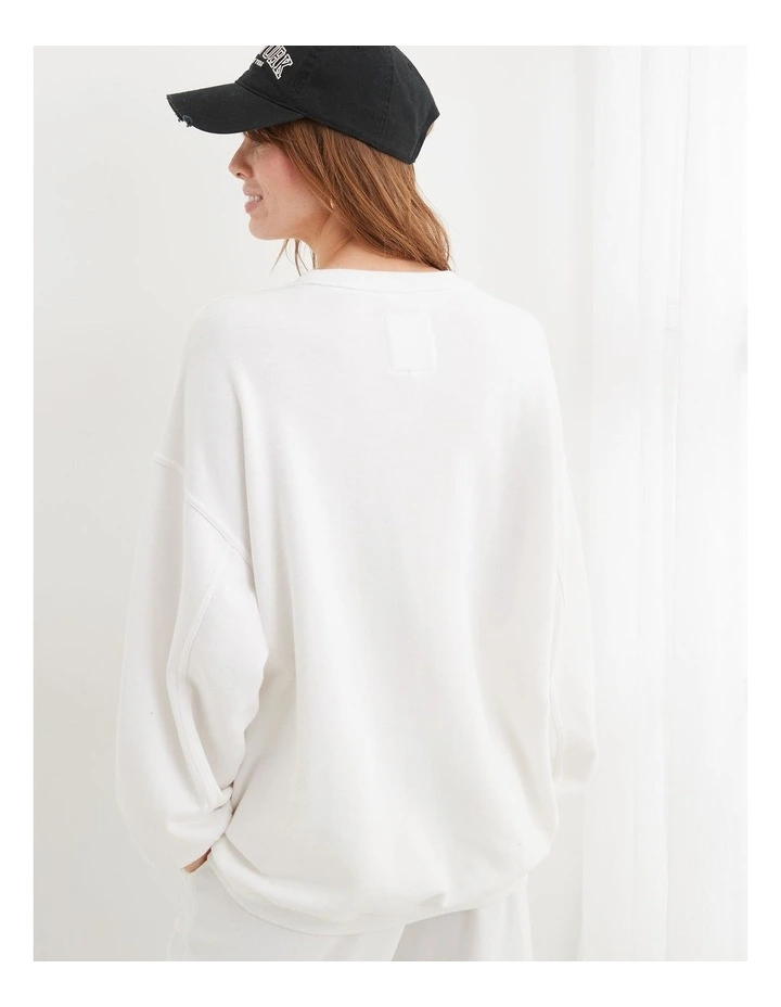 Real Crew Sweatshirt in White image 2