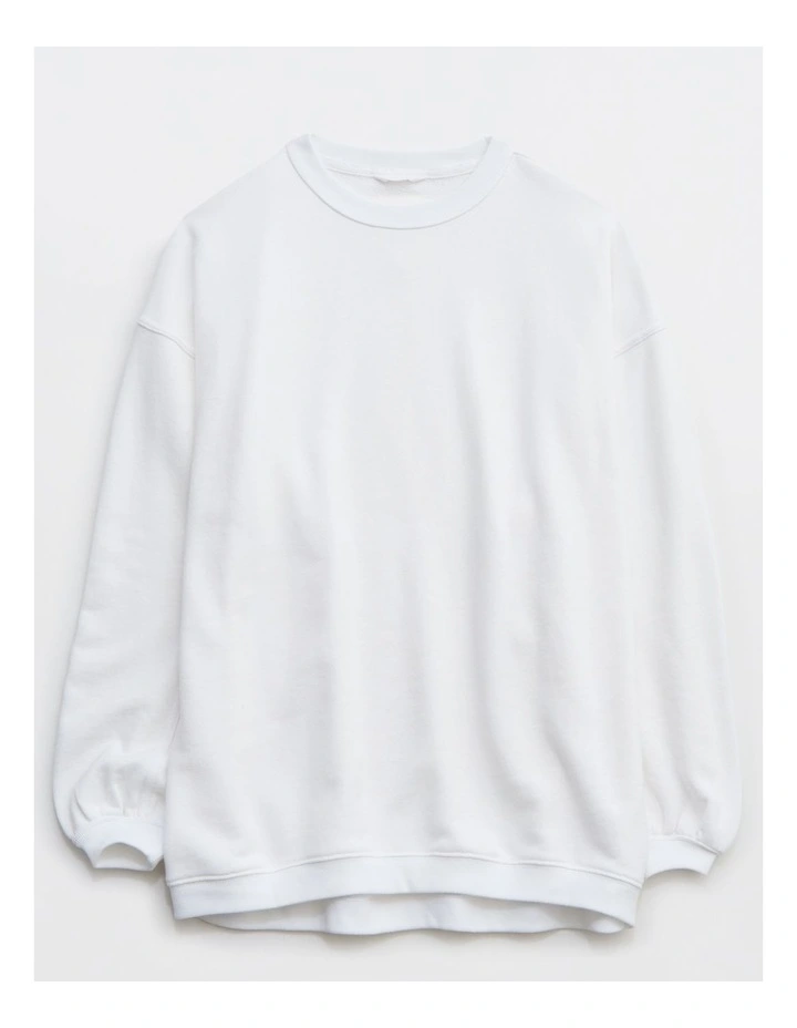 Real Crew Sweatshirt in White image 3