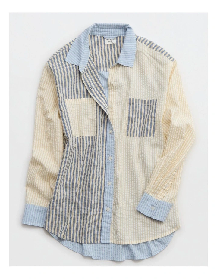 Off Duty Seersucker Shirt in Multi image 1