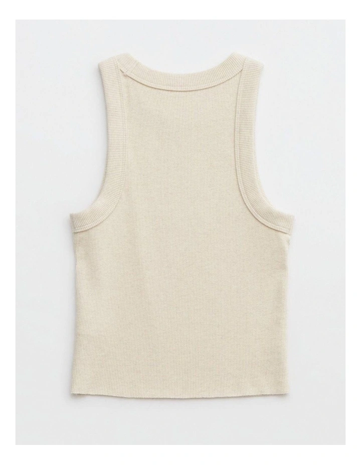 Free Spirit Ribbed Tank Top in Grey image 3