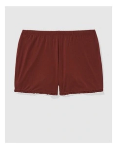 Rie Real Soft Ruffle Boxer in Dark Rust