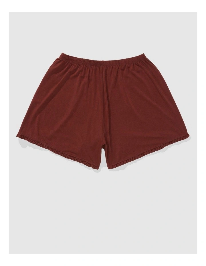 Rie Real Soft Ruffle Boxer in Dark Rust image 3