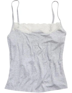 Rie Real Soft Rib Tank in Medium Heather Gray