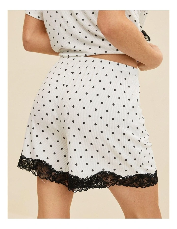 Real Soft Rib Lace Boxer Pyjama in Soft Muslin image 4