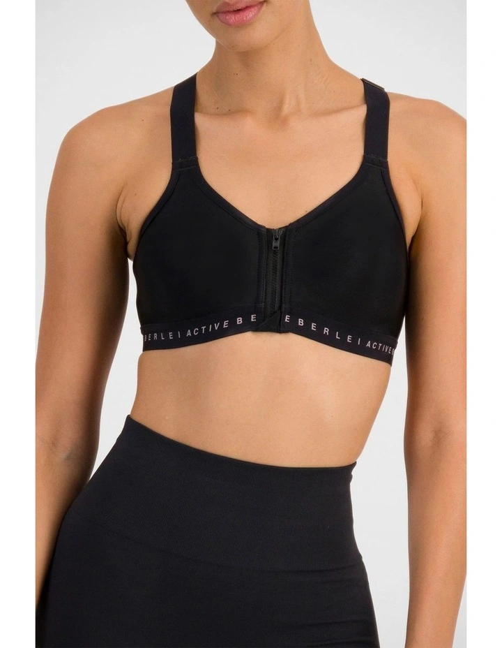 Post Surgery Active Bra In Black image 7