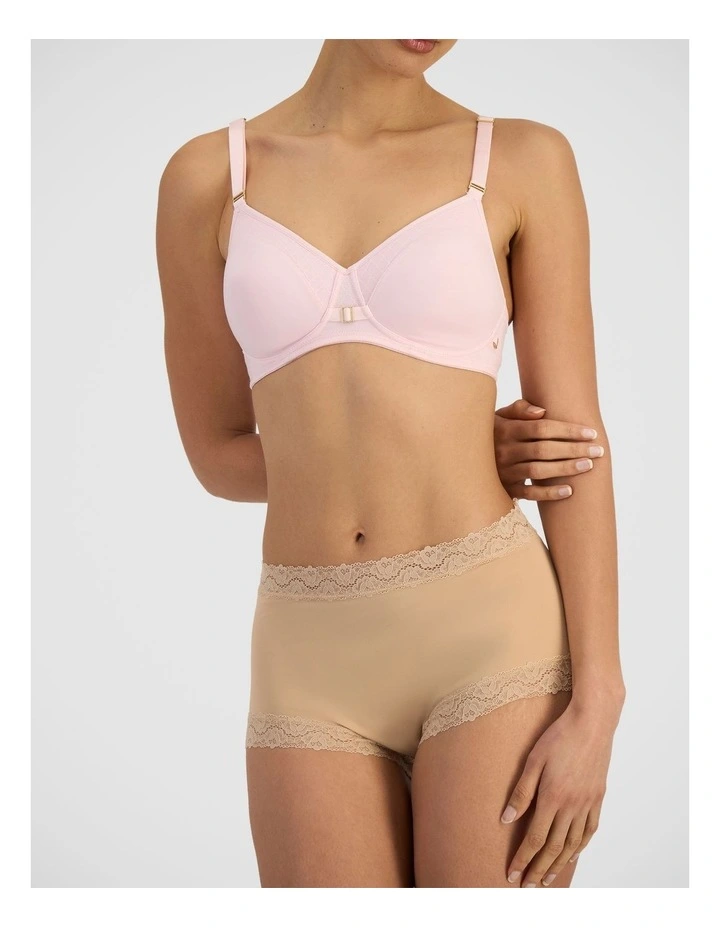 Post Surgery Wirefree Bra In Mineral Pink image 3