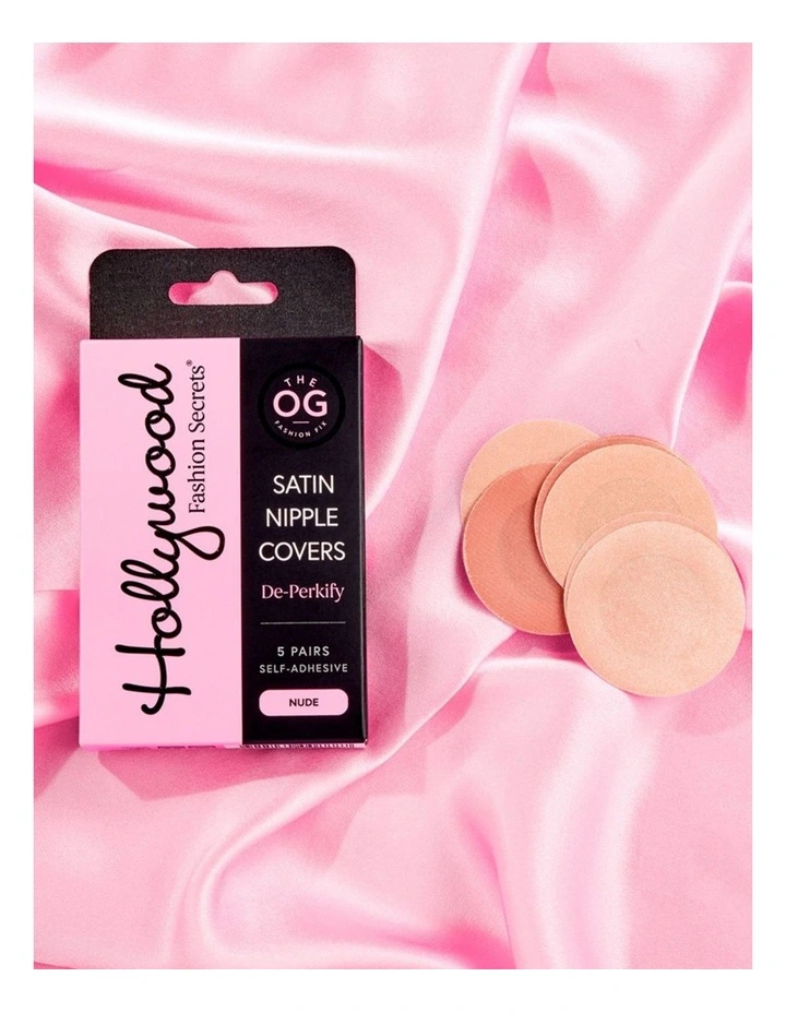 Satin Nipple Covers in Nude image 5