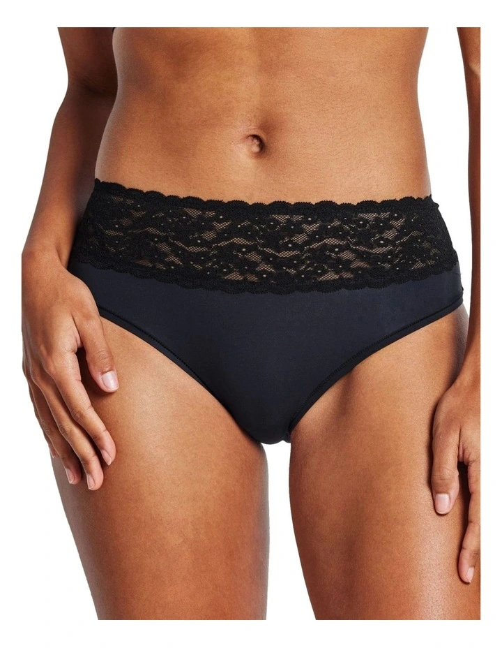 Glowlights Hi Rise Brief in Black image 1