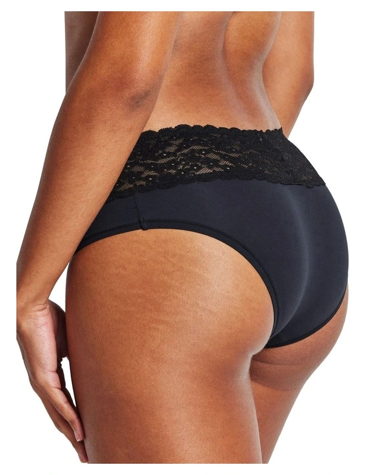 Glowlights Hi Rise Brief in Black image 2