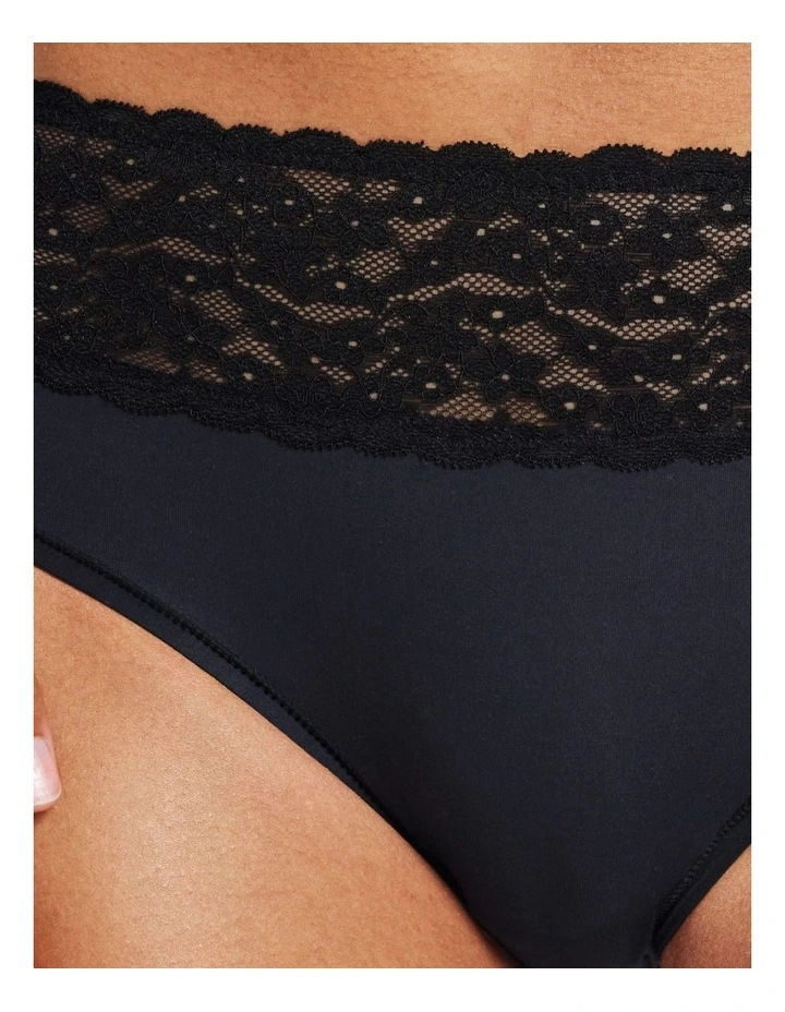 Glowlights Hi Rise Brief in Black image 3