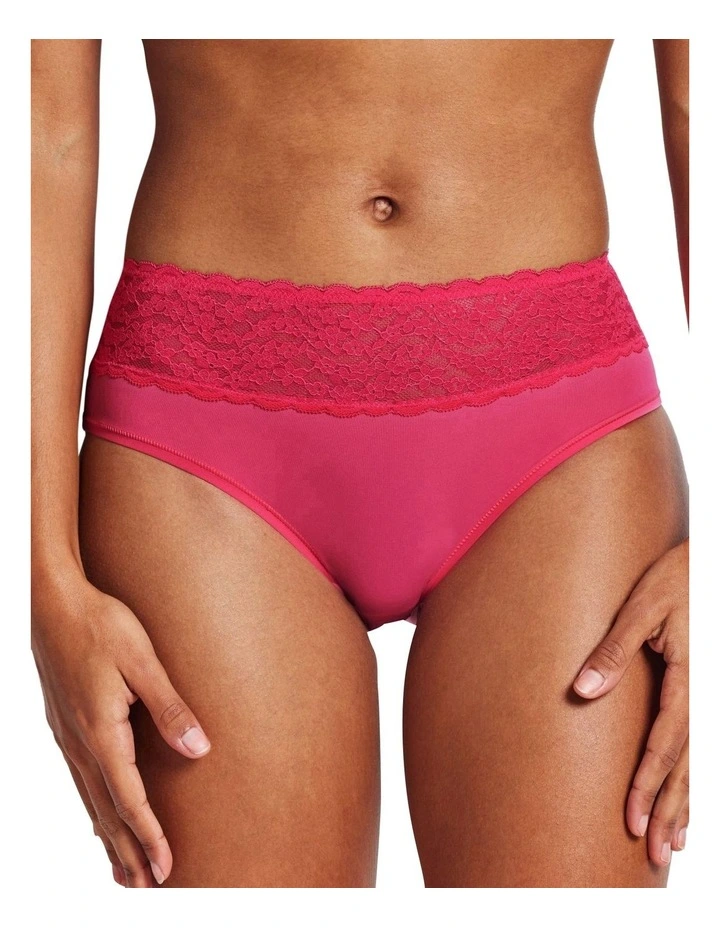Glowlights Hi Rise Brief in Pink image 1