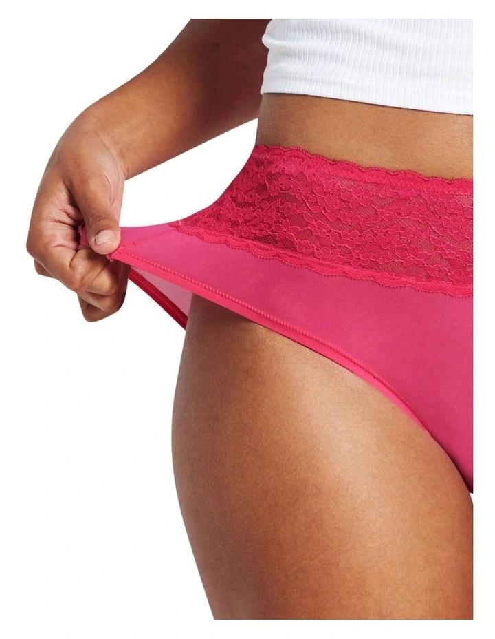 Glowlights Hi Rise Brief in Pink image 3
