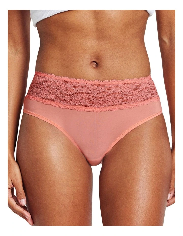Glowlights Hi Rise Brief in Pink image 1