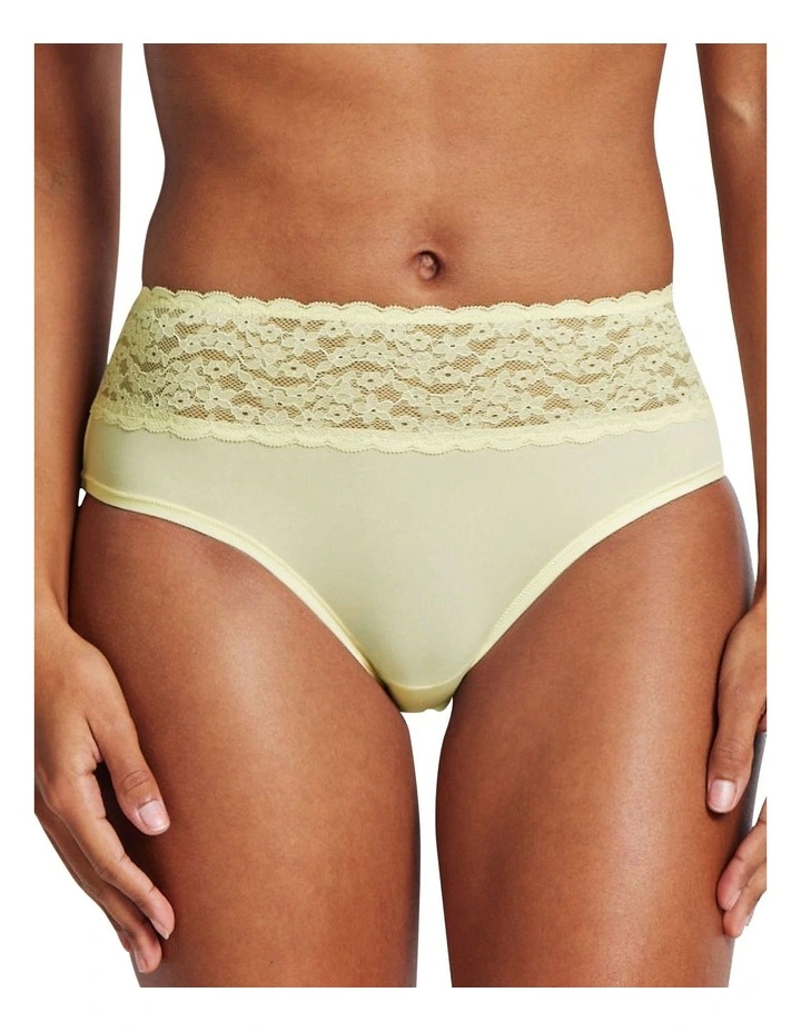 Glowlights Hi Rise Brief in Yellow image 1