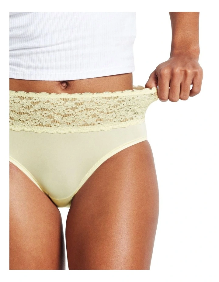Glowlights Hi Rise Brief in Yellow image 3