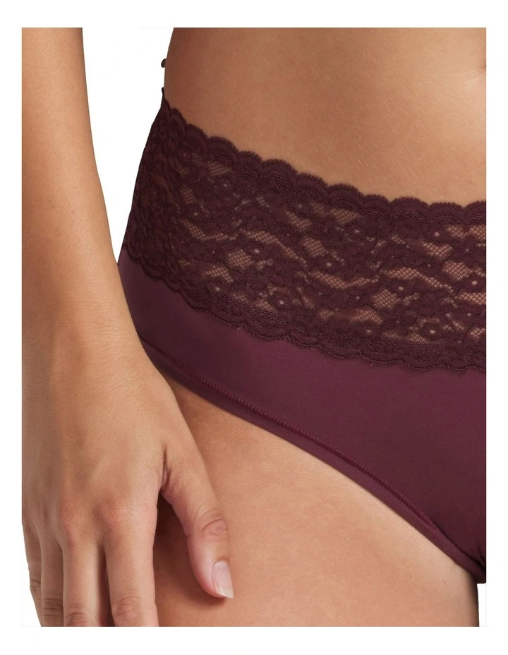 Glowlights Hi Rise Brief in Red image 2