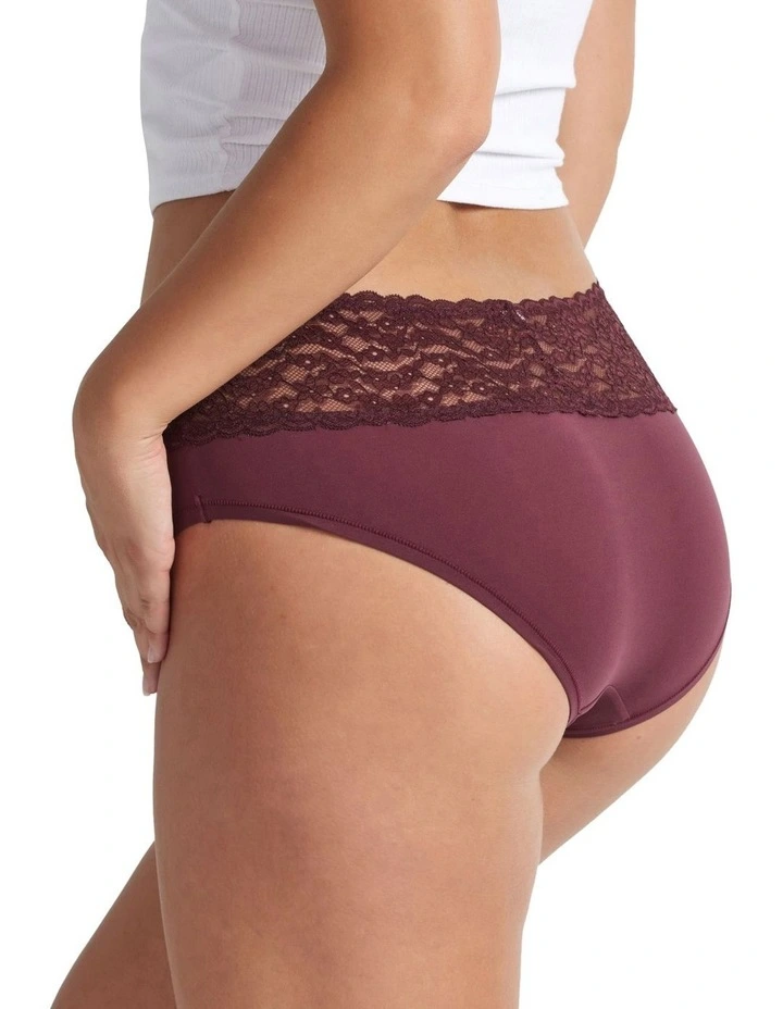 Glowlights Hi Rise Brief in Red image 3