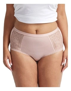 Elevated Lace And Micro Full Brief in Pink