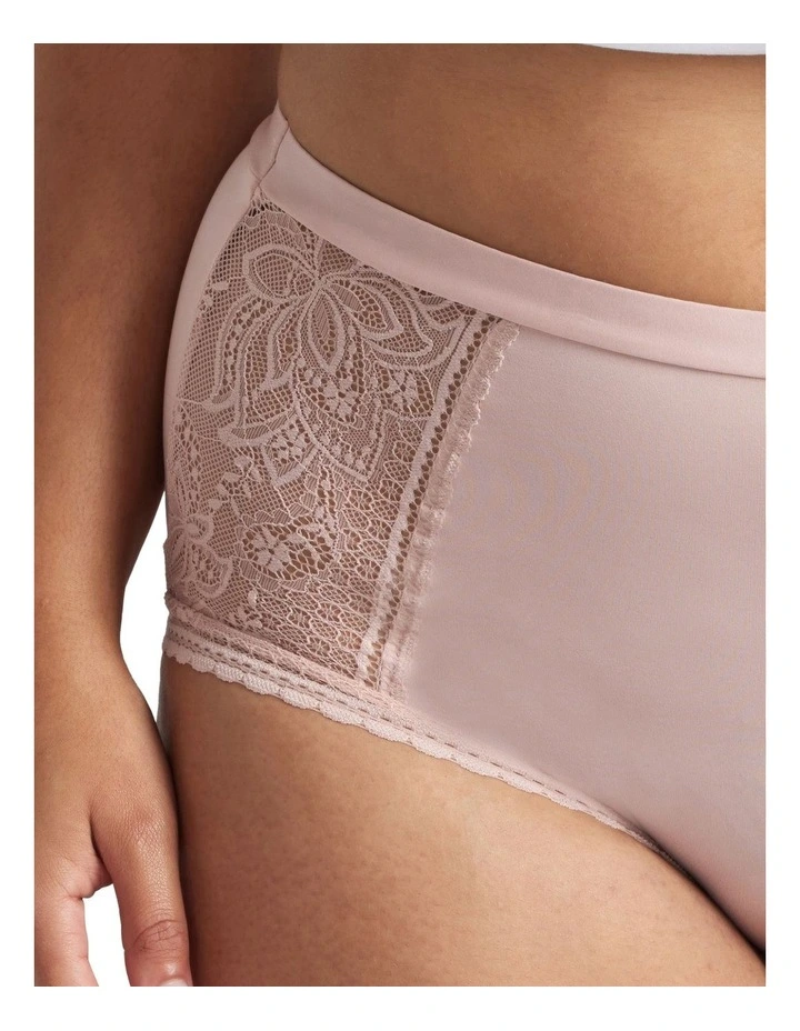 Elevated Lace And Micro Full Brief in Pink image 3