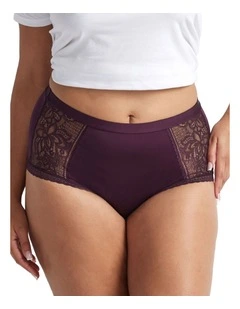 Elevated Lace And Micro Full Brief in Purple