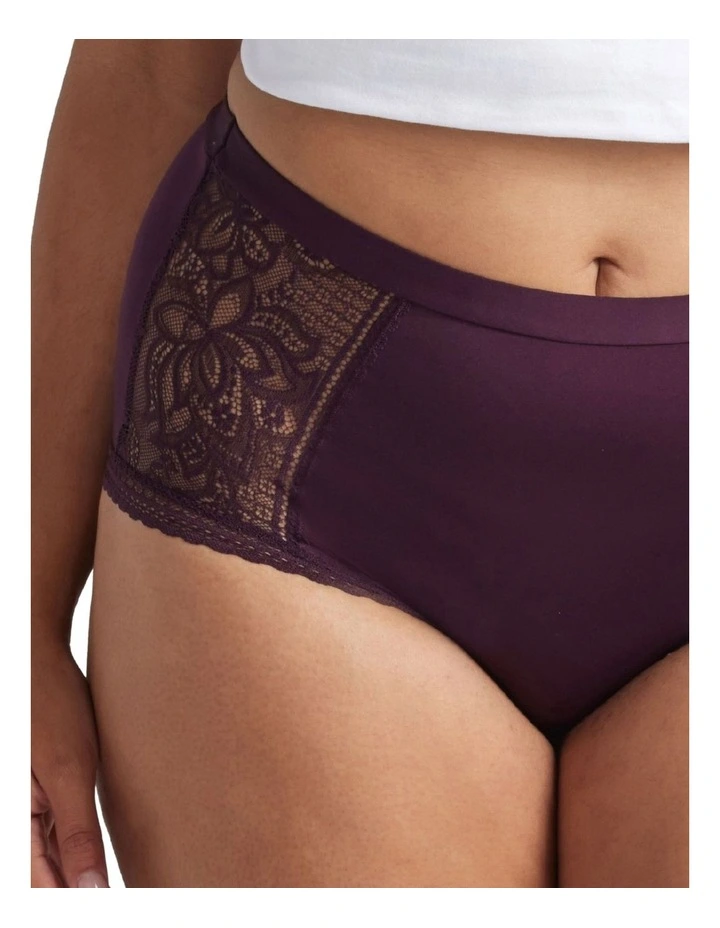 Elevated Lace And Micro Full Brief in Purple image 2