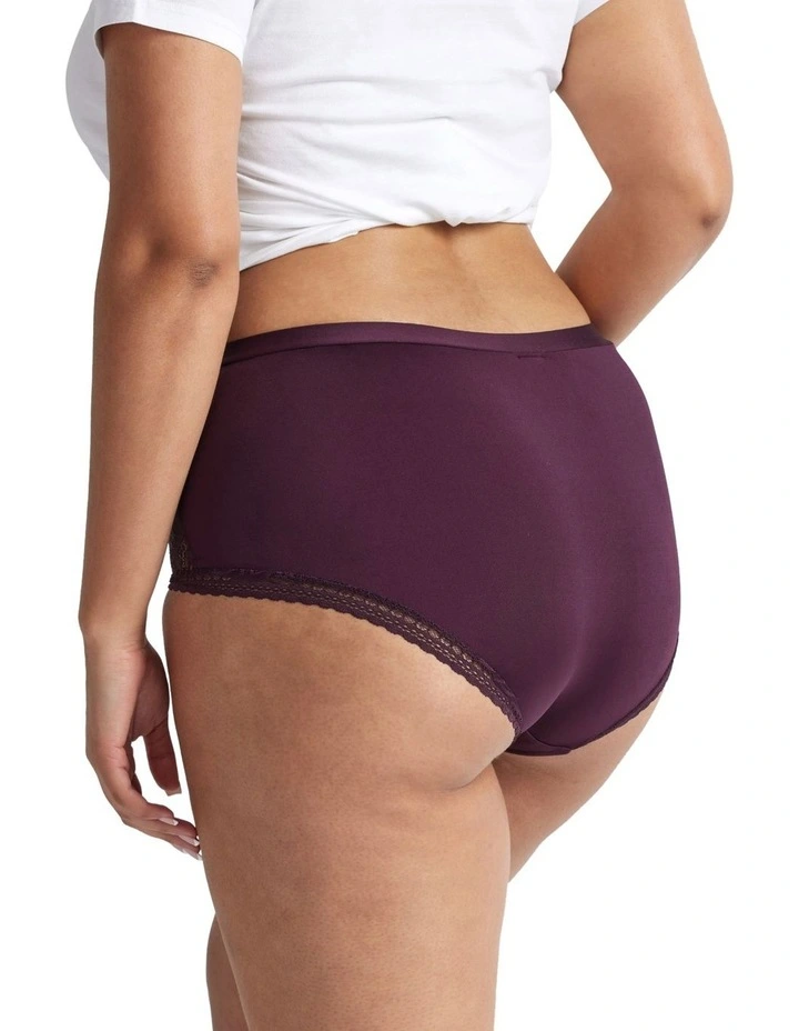 Elevated Lace And Micro Full Brief in Purple image 3